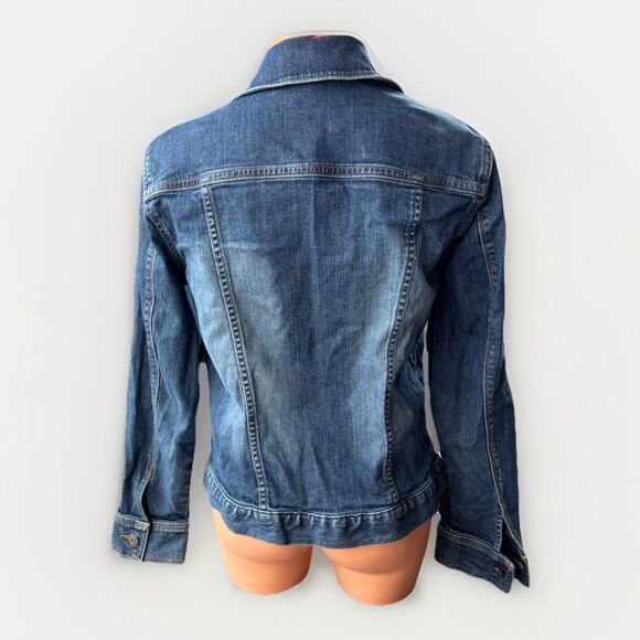 Eddie Bauer Dark Wash Jean Jacket Size M Denim - Picture 4 of 6